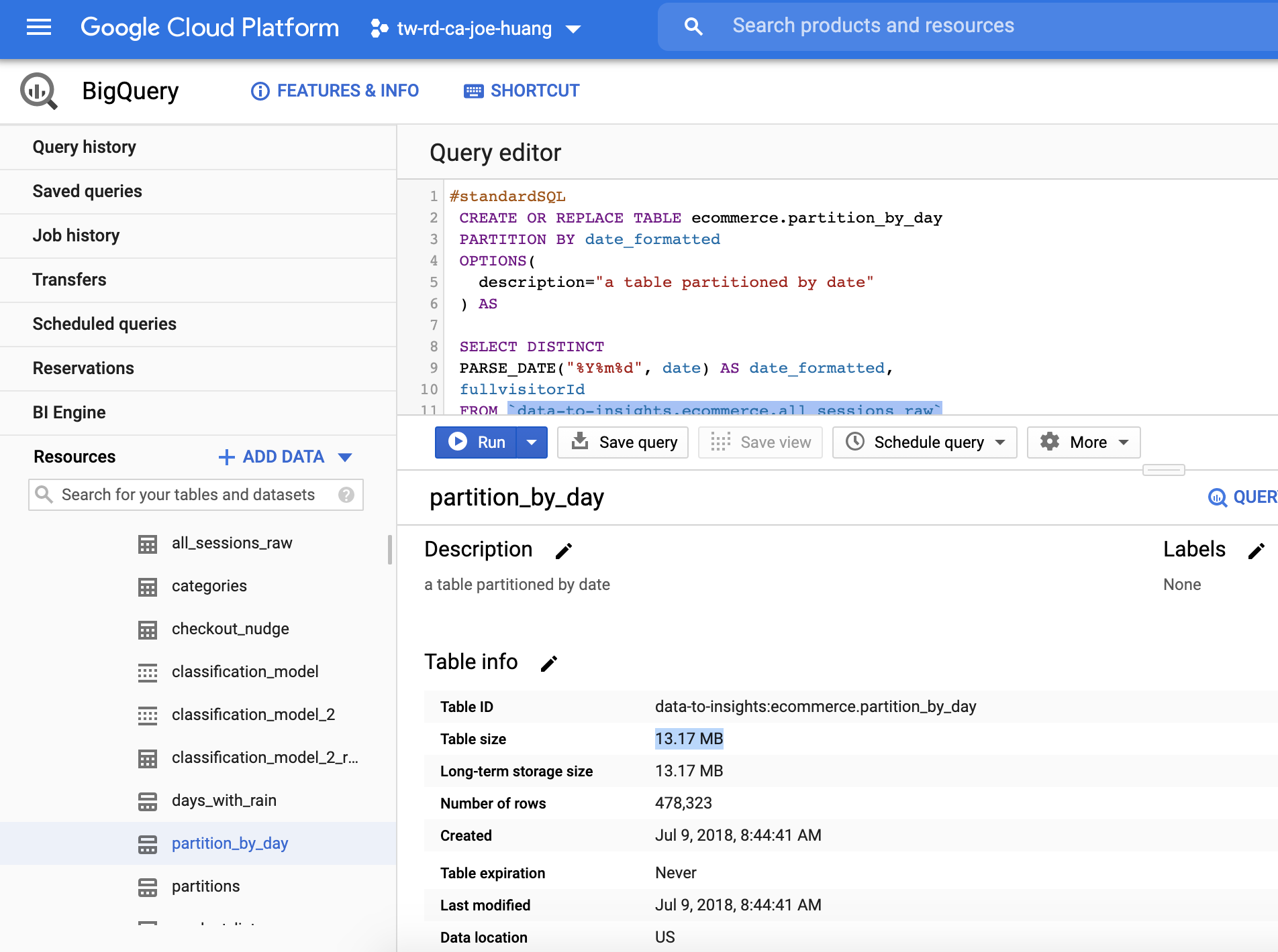 [BigQuery] Partition神器 優化成本提升搜尋效率 Creating DatePartitioned Tables